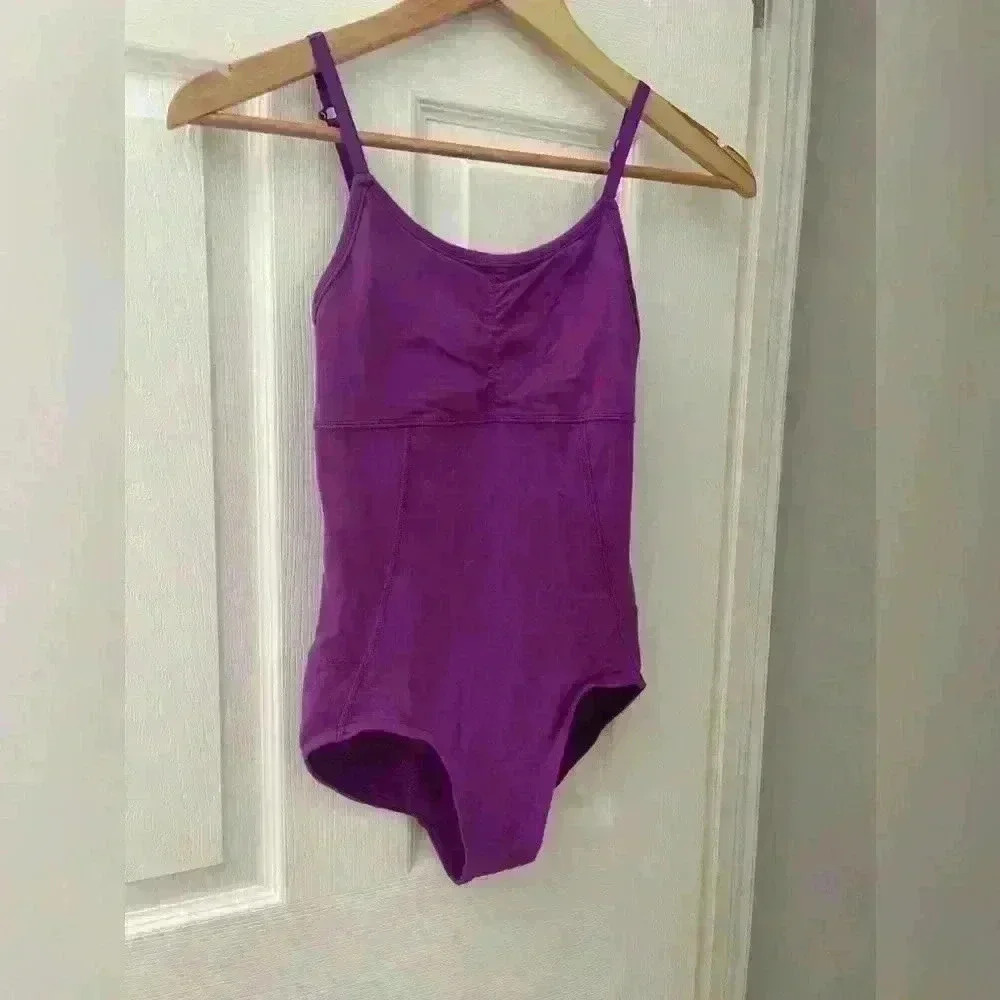 Ivivva lululemon girls bodysuit size 12 purple gymnastics